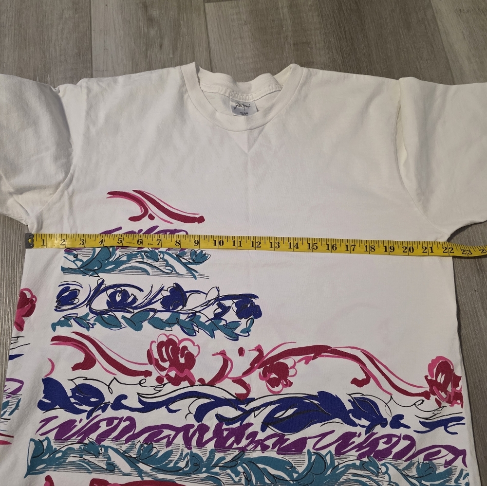 Gilda Marx Colorful Abstract Graphic T-Shirt One Size Vintage 1993 - Picture 13 of 15
